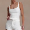 Blanca Stretch Crepe Cami Top – White