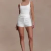 Blanca Stretch Crepe Cami Top – White