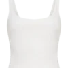 Blanca Stretch Crepe Cami Top – White