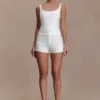 Blanca Stretch Crepe Shorts – White Blanca Stretch Crepe Shorts – White