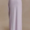 Bridget Slinky Maxi Skirt With Hardware – Dusty Lilac
