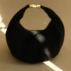 Bristol Croissant Leather Shoulder Bag – Black