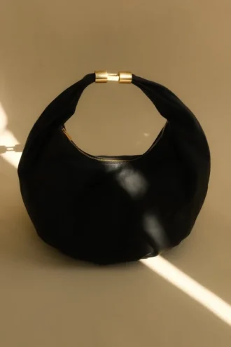 Bristol Croissant Leather Shoulder Bag – Black Bristol Croissant Leather Shoulder Bag – Black