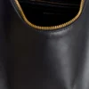 Bristol Croissant Leather Shoulder Bag – Black