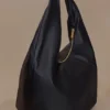 Bristol Croissant Leather Shoulder Bag – Black