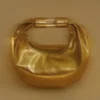 Bristol Mini Croissant Leather Bag – Gold