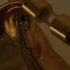Bristol Mini Croissant Leather Bag – Gold