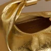 Bristol Mini Croissant Leather Bag – Gold