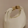 Bristol Mini Croissant Leather Bag – Ivory