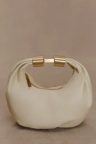 Bristol Mini Croissant Leather Bag – Ivory Bristol Mini Croissant Leather Bag – Ivory