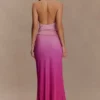 Bruna Slinky Fishtail Maxi Skirt – Ombre Pink Bruna Slinky Fishtail Maxi Skirt – Ombre Pink