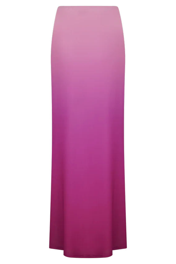 Bruna Slinky Fishtail Maxi Skirt – Ombre Pink Bruna Slinky Fishtail Maxi Skirt – Ombre Pink