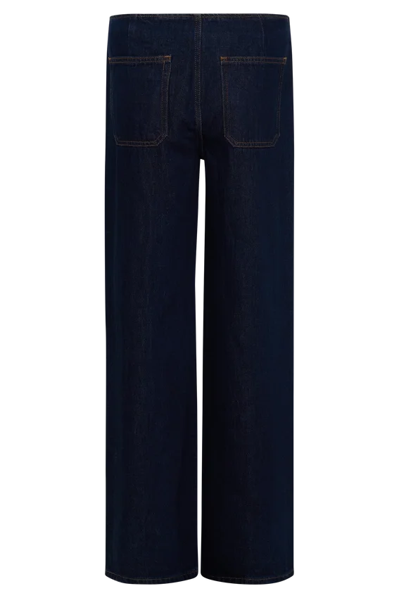 Caitlin Mid Rise Denim Jeans – Indigo Blue Caitlin Mid Rise Denim Jeans – Indigo Blue