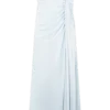 Calandra Slinky Maxi Skirt – Pale Blue