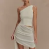 Cali Drape Skirt Knit Mini Dress – Ivory Cali Drape Skirt Knit Mini Dress – Ivory