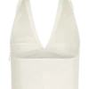 Calla Collared Sleeveless Halter Top – Ivory Calla Collared Sleeveless Halter Top – Ivory