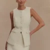 Camilla Boucle Sleeveless Vest – Ivory Camilla Boucle Sleeveless Vest – Ivory