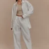 Campbell Cotton Wide Leg Pants – White Campbell Cotton Wide Leg Pants – White