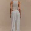 Campbell Cotton Wide Leg Pants – White Campbell Cotton Wide Leg Pants – White