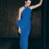 Caprice Halter Knit Maxi Dress – Cobalt Caprice Halter Knit Maxi Dress – Cobalt