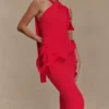 Caprice Halter Knit Maxi Dress – Red Caprice Halter Knit Maxi Dress – Red