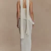 Caprice Halter Knit Maxi Dress – White Caprice Halter Knit Maxi Dress – White