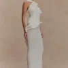 Caprice Halter Knit Maxi Dress – White Caprice Halter Knit Maxi Dress – White