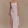 Carah Satin And Chiffon Maxi Dress – Pale Pink Carah Satin And Chiffon Maxi Dress – Pale Pink