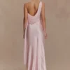 Carah Satin And Chiffon Maxi Dress – Pale Pink Carah Satin And Chiffon Maxi Dress – Pale Pink