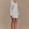 Carina Peplum Cotton Shirt Dress – White Carina Peplum Cotton Shirt Dress – White