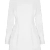 Carina Peplum Cotton Shirt Dress – White Carina Peplum Cotton Shirt Dress – White