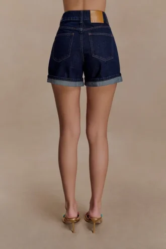 Carlene Cuffed Denim Shorts – Indigo Blue Carlene Cuffed Denim Shorts – Indigo Blue