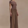 Carley Off Shoulder Knit Top – Cacao Brown Carley Off Shoulder Knit Top – Cacao Brown