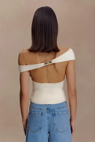 Carley Off Shoulder Knit Top – Ivory Carley Off Shoulder Knit Top – Ivory