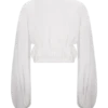 Carlie Chiffon Cross Tie Top – Ivory
