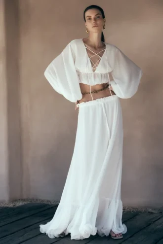 Carlie Chiffon Maxi Skirt – Ivory Carlie Chiffon Maxi Skirt – Ivory
