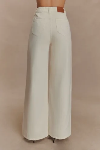 Carmella Embroided Jeans – Ecru