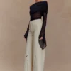 Carmella Embroided Jeans – Ecru Carmella Embroided Jeans – Ecru