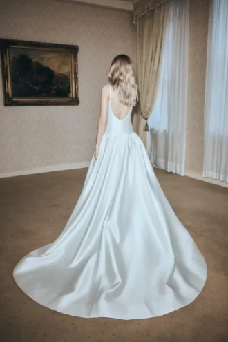 Carol Taffeta Maxi Gown – Ivory