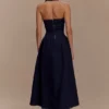 Caroline Denim Halter Midi Dress – Indigo Blue Caroline Denim Halter Midi Dress – Indigo Blue
