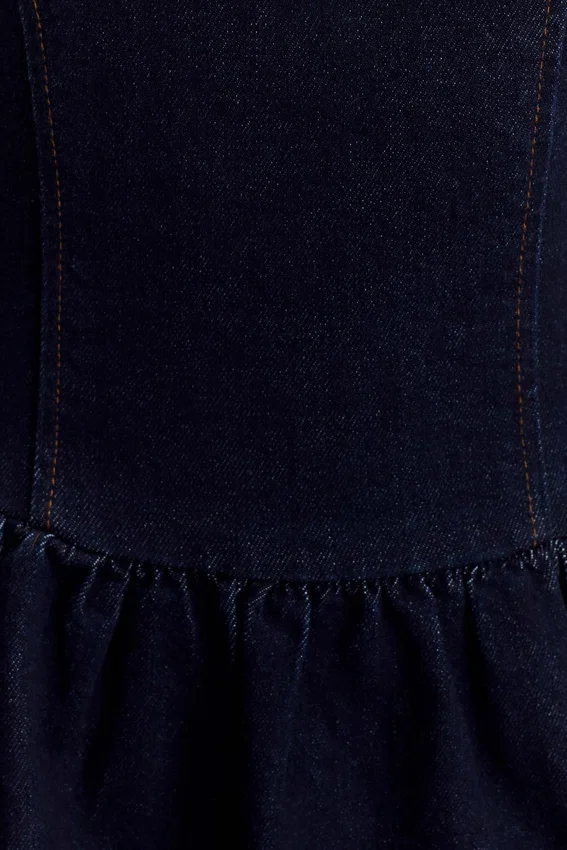 Caroline Denim Halter Midi Dress – Indigo Blue Caroline Denim Halter Midi Dress – Indigo Blue