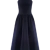 Caroline Denim Halter Midi Dress – Indigo Blue Caroline Denim Halter Midi Dress – Indigo Blue