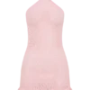 Carrisa Crochet Knit Mini Dress – Baby Pink