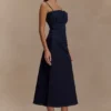 Cecilia Denim A-Line Midi Skirt – Indigo Blue Cecilia Denim A-Line Midi Skirt – Indigo Blue
