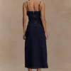 Cecilia Denim A-Line Midi Skirt – Indigo Blue Cecilia Denim A-Line Midi Skirt – Indigo Blue
