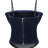 Cecilia Denim Frill Corset – Indigo Blue Cecilia Denim Frill Corset – Indigo Blue