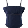 Cecilia Denim Frill Corset – Indigo Blue Cecilia Denim Frill Corset – Indigo Blue