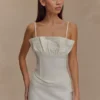 Cecilia Denim Frill Corset – White Cecilia Denim Frill Corset – White