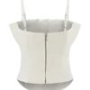 Cecilia Denim Frill Corset – White Cecilia Denim Frill Corset – White