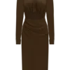 Cecilie Cut Out Shirt Midi Dress – Dark Chocolate Cecilie Cut Out Shirt Midi Dress – Dark Chocolate